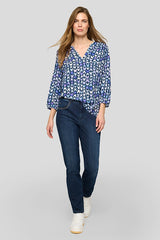 COLORFUL BUTTERFLY PATTERN BLOUSE