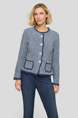 RAW EDGES STRUCTURED BOUCLE JACKET