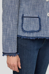 RAW EDGES STRUCTURED BOUCLE JACKET