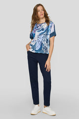 ALL-OVER PRINT SHINY BACK PANEL T-SHIRT