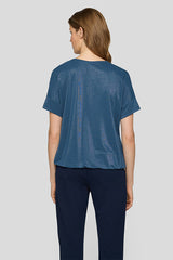 ALL-OVER PRINT SHINY BACK PANEL T-SHIRT