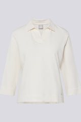 3/4 SLEEVE SPLIT NECK JERSEY TOP