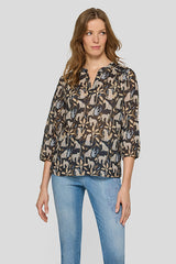 EXOTIC ALL-OVER DESIGN BLOUSE