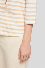 FRONT DESIGN STRIPED T-SHIRT