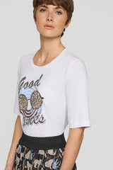 GOOD TIMES RHINESTONE MOTIF T-SHIRT