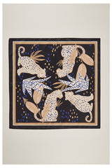 GRAPHIC ANIMAL MOTIF SQUARE SCARF
