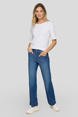 STONE BLUE WIDE-LEG JEANS