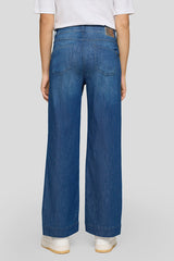 STONE BLUE WIDE-LEG JEANS