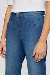 STONE BLUE WIDE-LEG JEANS