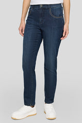 USED INDIGO STRAIGHT LEG SLIM JEANS