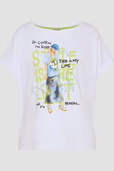 LARGE PRINT MOTIF T-SHIRT