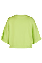 SHORT-SLEEVE BOXY KNIT SWEATER