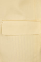 LIGHT YELLOW SINGLE BUTTON TAILORED BLAZER