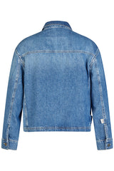 LIGHT BLUE BUTTON FRONT DENIM JACKET