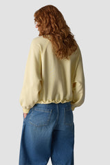 LACE APPLIQUE SWEATSHIRT