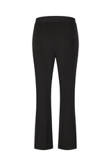 BLACK ELASTIC WAIST FLARE LEGGING