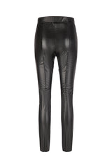 BLACK FAUX LEATHER LEGGING