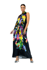 FLOWING AQUARELLE MAXI DRESS