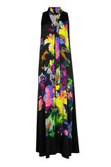 FLOWING AQUARELLE MAXI DRESS