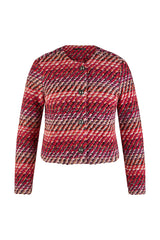 MULTICOLOR KNIT BUTTONED JACKET