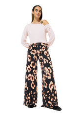 PINK SHOULDER EFFECT LUREX PULLOVER