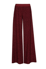 RED JERSEY LUREX PALAZZO TROUSERS