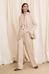 BEIGE LINEN BLAZER