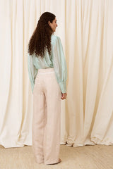 BEIGE LINEN TROUSERS