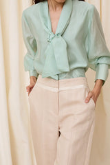 BEIGE LINEN TROUSERS