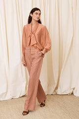 PINK LINEN TROUSERS