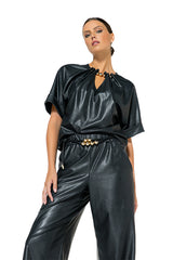 VEGAN LEATHER COMFORTABLE TOP