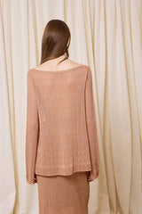 PINK AMBER FLOW V-NECK TOP