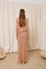 PINK LUREX SKIRT
