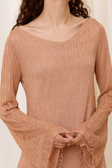PINK LUREX MIDI DRESS