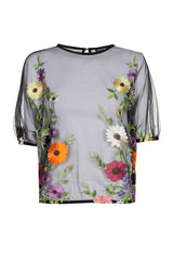 SHEER FLORAL TOP