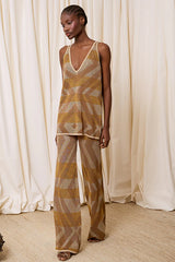 GOLD MULTICOLORED LUREX TOP