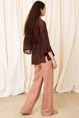 CHOCOLATE KIMONO CARDIGAN
