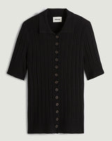 BLACK SHORT SLEEVES CARDIGAN