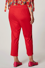 RECITA STRETCH SATIN CROPPED TROUSERS