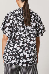 SALA FLORAL PRINT COTTON MUSLIN PONCHO