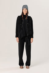 BLACK SLEEVELESS CASHMERE DOWN JACKET