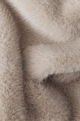 BEIGE FAUX FUR CAPE