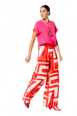 COLORFUL PRINTED PALAZZO TROUSERS