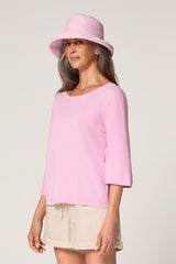 CANDY PINK SHORT-SLEEVE PULLOVER