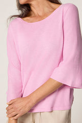 CANDY PINK SHORT-SLEEVE PULLOVER