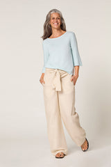 AQUA BLUE SHORT-SLEEVE PULLOVER