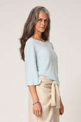AQUA BLUE SHORT-SLEEVE PULLOVER