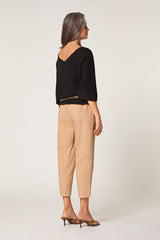 BLACK SHORT-SLEEVE PULLOVER