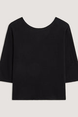 BLACK SHORT-SLEEVE PULLOVER