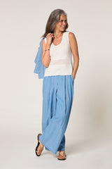 ECRU OPENWORK TANK TOP